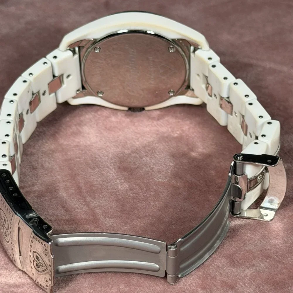 Brighton Dana Point White Link Watch with Swarovski Crystals β Needs Battery - Picture 7 of 12